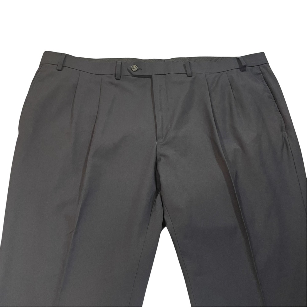 Lauren Ralph Lauren Mens 44x30 Pleated Dress Pants High Performance Wool Black